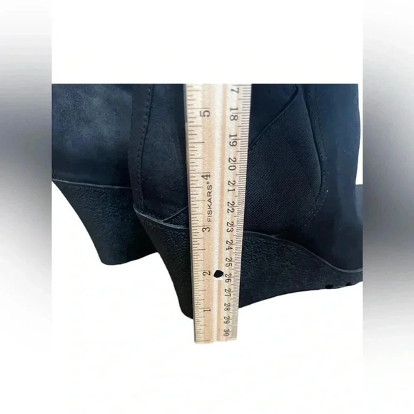 MIA Black Wedge Side Zip Ankle Booties Women’s size 8.5 - Picture 8 of 9